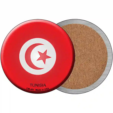 Tunisia Country Novelty Metal Circular Sign 3.5" (CC)