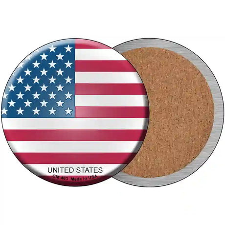 United States Country Novelty Metal Circular Sign 3.5" (CC)