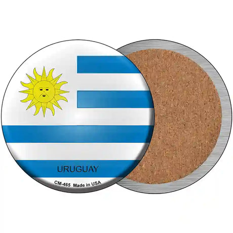 Uruguay Country Novelty Metal Circular Sign 3.5" (CC)