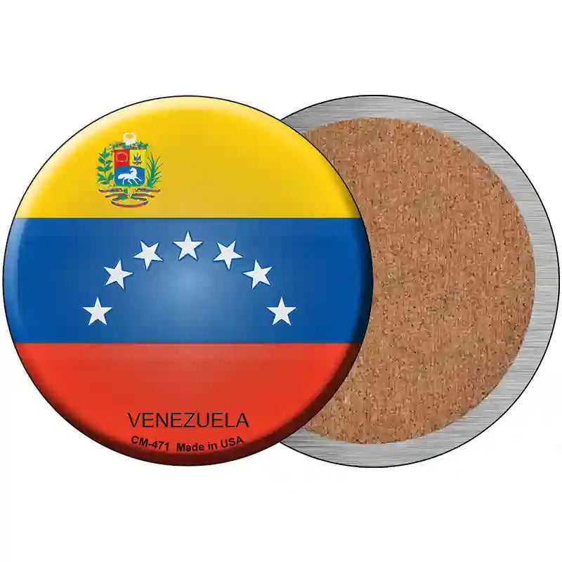 Venezuela Country Novelty Metal Circular Sign 3.5" (CC)