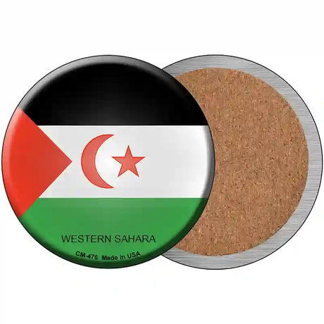 Western Sahara Country Novelty Metal Circular Sign 3.5" (CC)