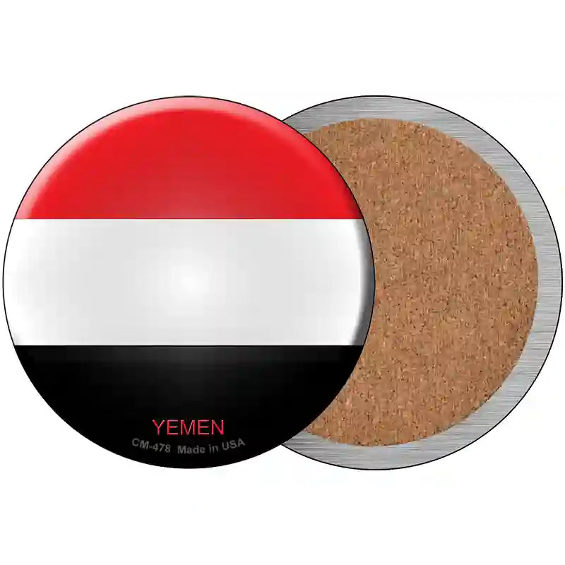 Yemen Country Novelty Metal Circular Sign 3.5" (CC)