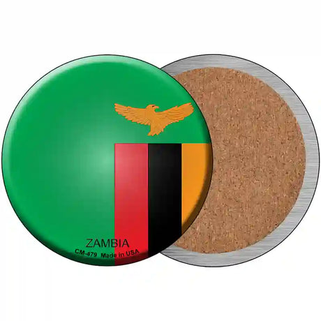 Zambia Country Novelty Metal Circular Sign 3.5" (CC)