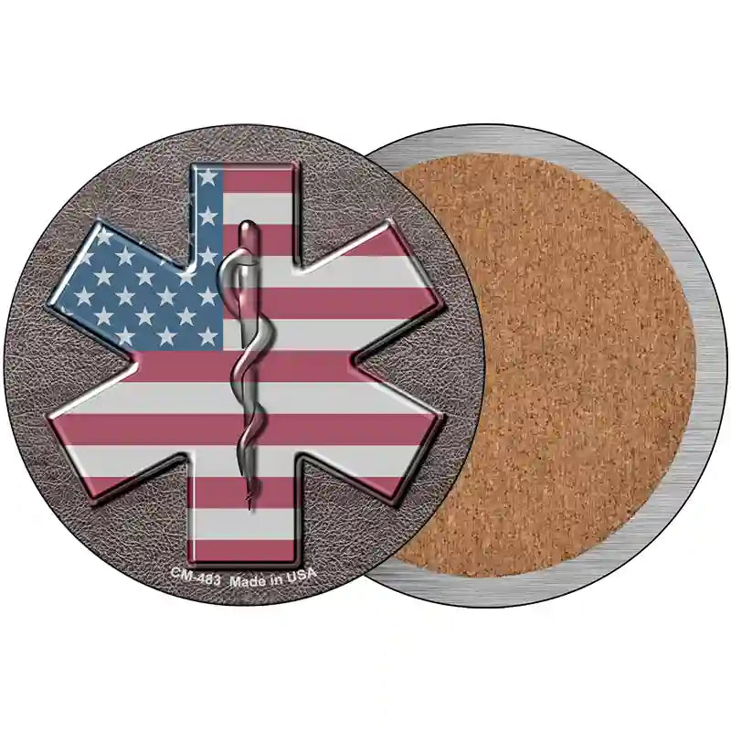 Medical Cross Novelty Metal Circular Sign 3.5" (CC)