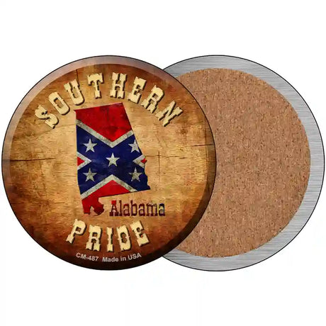 Southern Pride Alabama Novelty Metal Circular Sign 3.5" (CC)