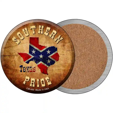 Southern Pride Texas Novelty Metal Circular Sign 3.5" (CC)