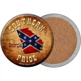 Southern Pride Georgia Novelty Metal Circular Sign 3.5" (CC)