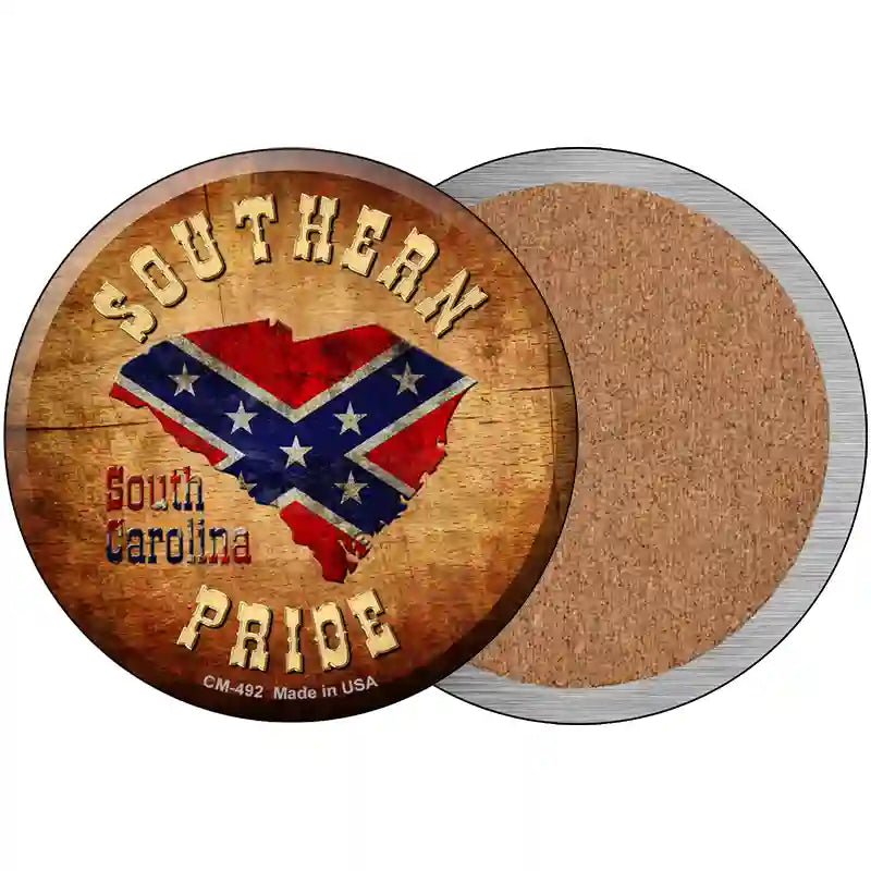 Southern Pride South Carolina Novelty Metal Circular Sign 3.5" (CC)