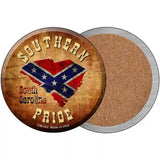 Southern Pride South Carolina Novelty Metal Circular Sign 3.5" (CC)