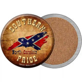 Southern Pride North Carolina Novelty Metal Circular Sign 3.5" (CC)