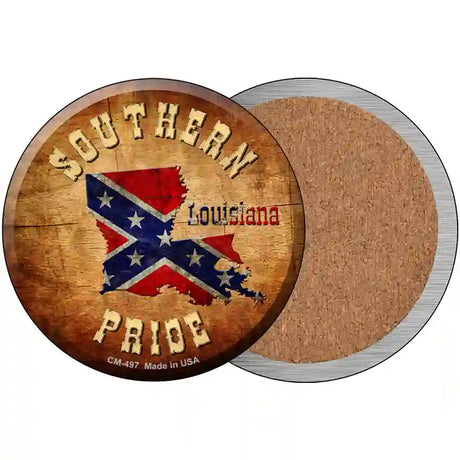 Southern Pride Louisiana Novelty Metal Circular Sign 3.5" (CC)