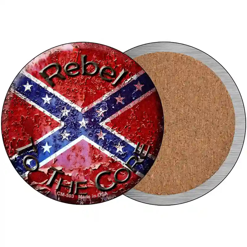 Rebel To The Core Novelty Metal Circular Sign 3.5" (CC)