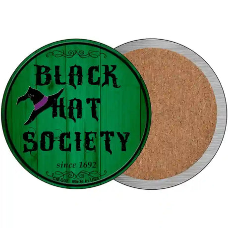 Black Hat Society Novelty Metal Circular Sign 3.5" (CC)