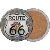 Illinois Route 66 Novelty Metal Circular Sign 3.5" (CC)