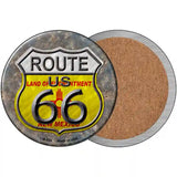 New Mexico Route 66 Novelty Metal Circular Sign 3.5" (CC)