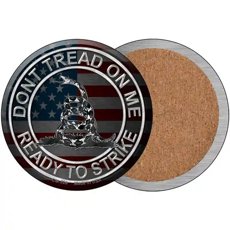 Dont Tread On Me Novelty Metal Circular Sign 3.5" (CC)