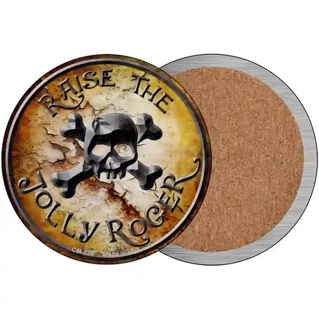 Raise The Jolly Roger Novelty Metal Circular Sign 3.5" (CC)