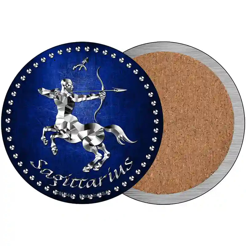 Sagittarius Novelty Metal Circular Sign 3.5" (CC)