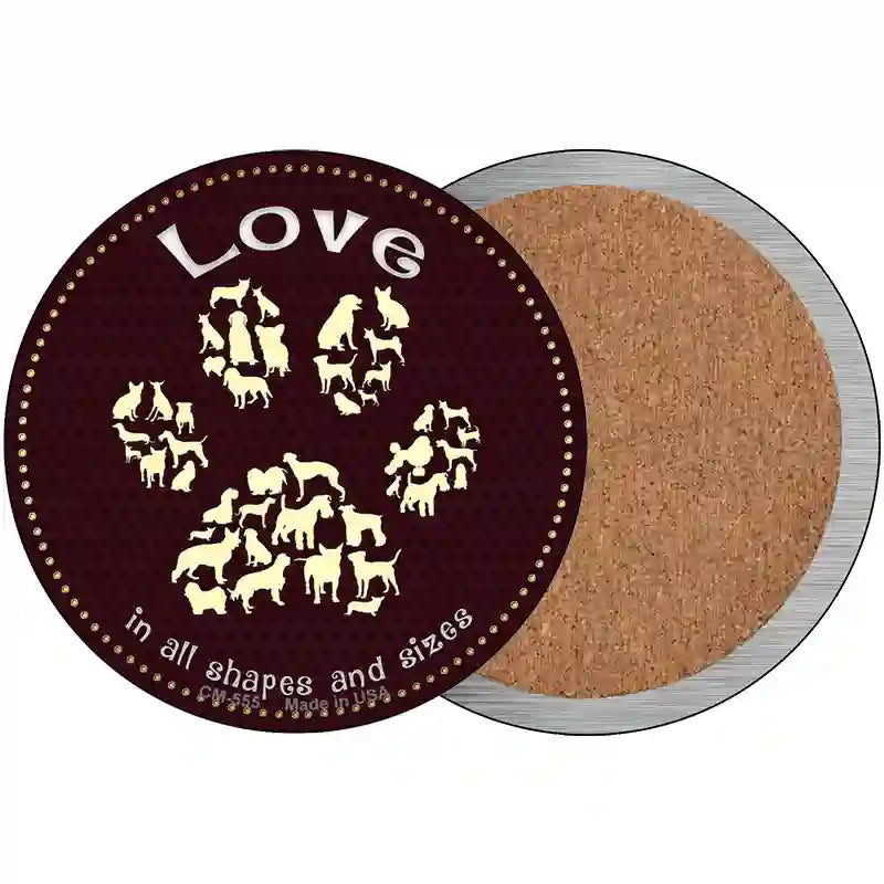 Love In All Shapes Novelty Metal Circular Sign 3.5" (CC)