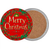 Merry Christmas Novelty Metal Circular Sign 3.5" (CC)