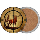 Elk Hunter Novelty Metal Circular Sign 3.5" (CC)