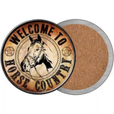 Horse Country Novelty Metal Circular Sign 3.5" (CC)