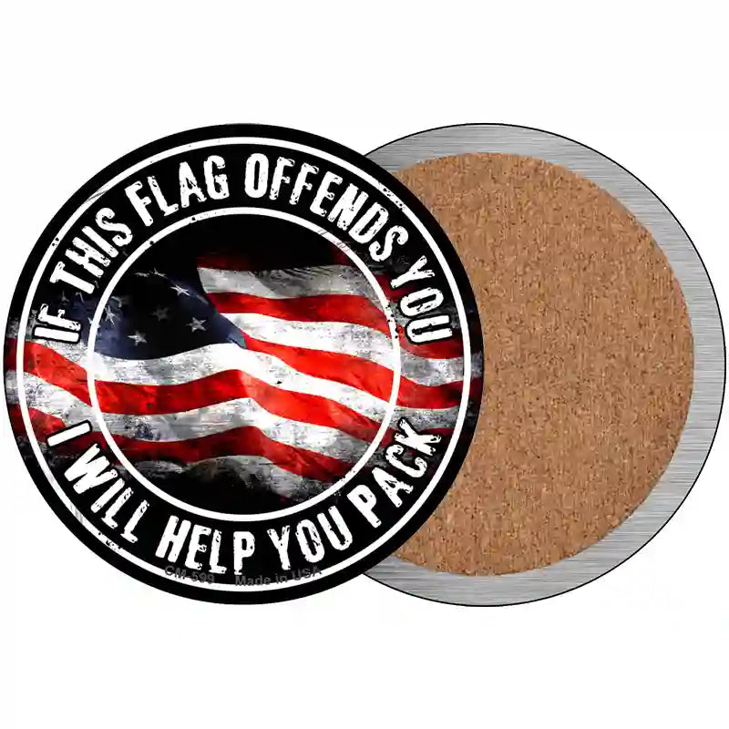 This Flag Offends You Novelty Metal Circular Sign 3.5" (CC)