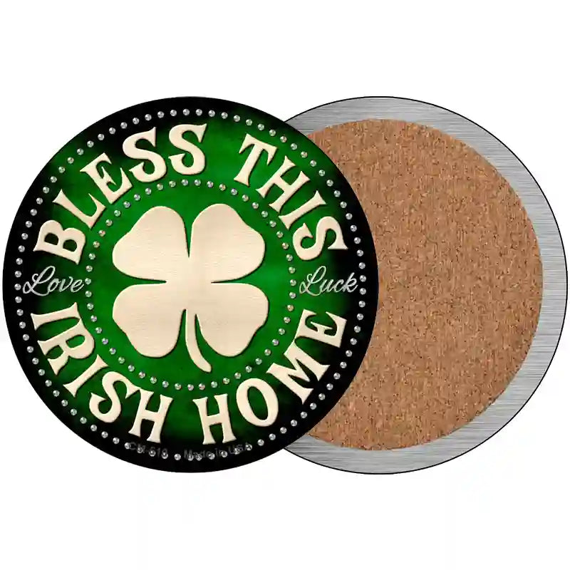 Bless This Irish Home Novelty Metal Circular Sign 3.5" (CC)