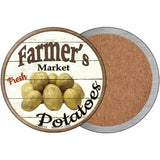 Farmers Market Potatoes Novelty Metal Circular Sign 3.5" (CC)