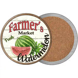 Farmers Market Watermelon Novelty Metal Circular Sign 3.5" (CC)