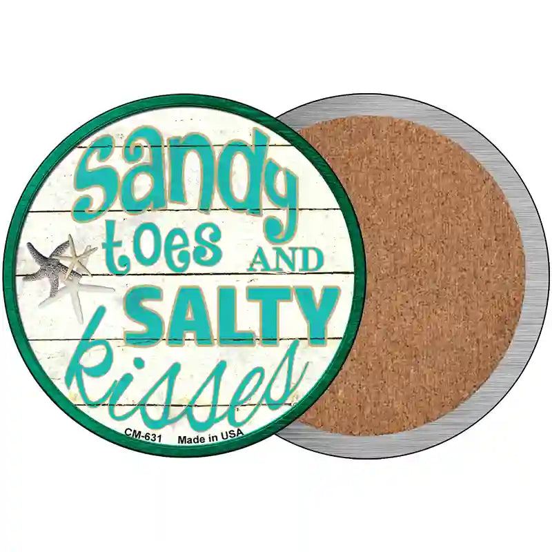 Sandy Toes Novelty Metal Circular Sign 3.5" (CC)