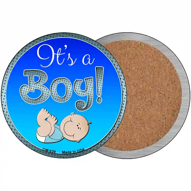 Its A Boy Novelty Metal Circular Sign 3.5" (CC)