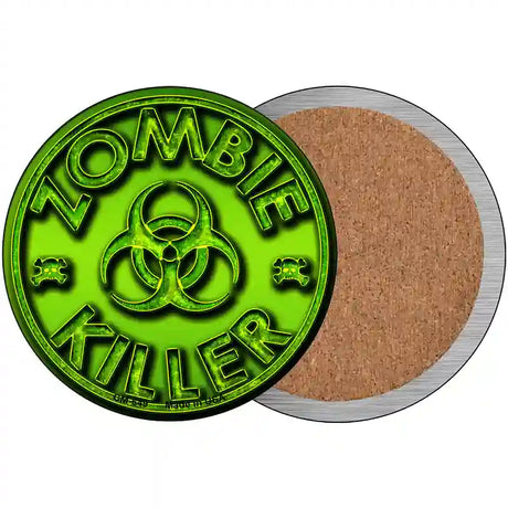 Zombie Killer Novelty Metal Circular Sign 3.5" (CC)