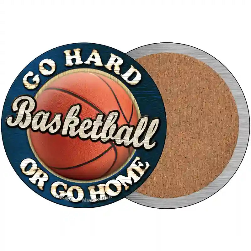 Basketball Novelty Metal Circular Sign 3.5" (CC)