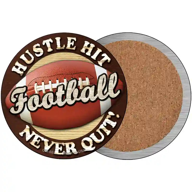 Football Novelty Metal Circular Sign 3.5" (CC)