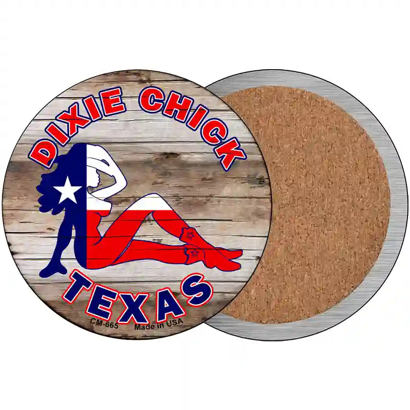 Dixie Chicks Texas Novelty Metal Circular Sign 3.5" (CC)