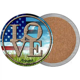 Love Arizona Novelty Metal Circular Sign 3.5" (CC)