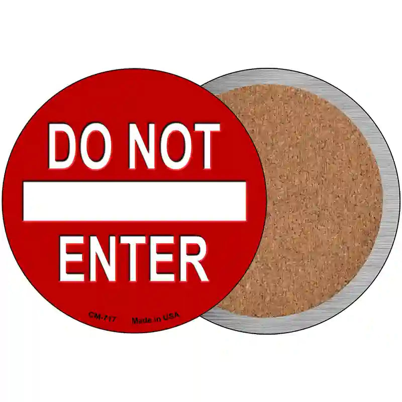 Do Not Enter Red Novelty Metal Circular Sign 3.5" (CC)