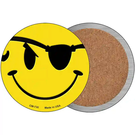 Eye Patch Smile Novelty Metal Circular Sign 3.5" (CC)