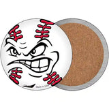 Angry Baseball Novelty Metal Circular Sign 3.5" (CC)