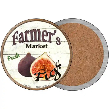 Farmers Market Figs Novelty Metal Circular Sign 3.5" (CC)