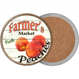 Farmers Market Peaches Novelty Metal Circular Sign 3.5" (CC)