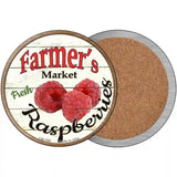 Farmers Market Raspberries Novelty Metal Circular Sign 3.5" (CC)