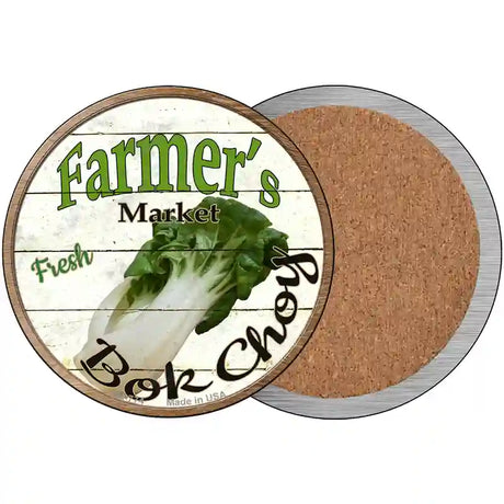 Farmers Market Bok Choy Novelty Metal Circular Sign 3.5" (CC)