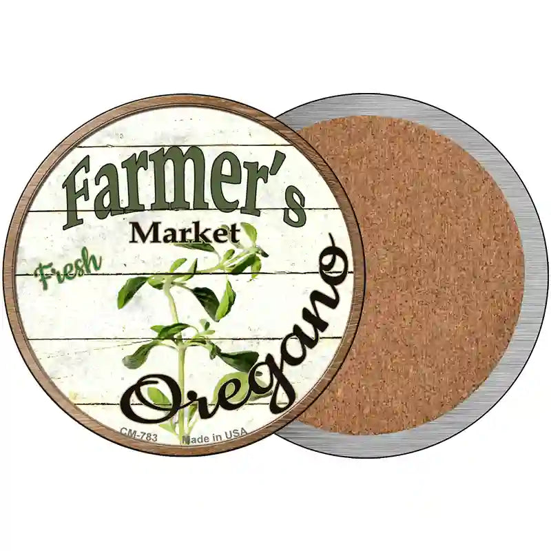 Farmers Market Oregano Novelty Metal Circular Sign 3.5" (CC)