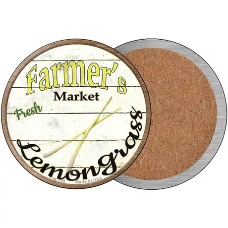 Farmers Market Lemongrass Novelty Metal Circular Sign 3.5" (CC)