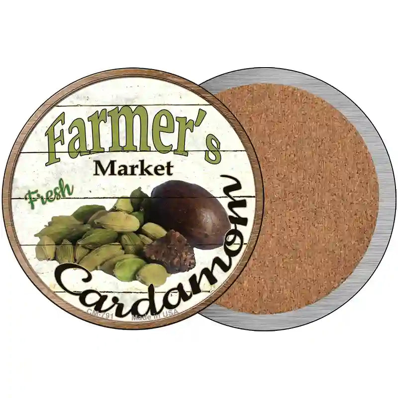 Farmers Market Cardamon Novelty Metal Circular Sign 3.5" (CC)