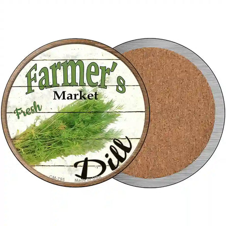 Farmers Market Dill Novelty Metal Circular Sign 3.5" (CC)