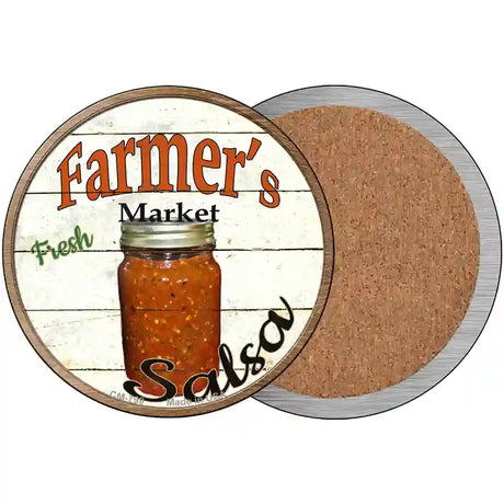 Farmers Market Salsa Novelty Metal Circular Sign 3.5" (CC)