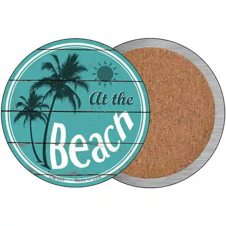 At The Beach Novelty Metal Circular Sign 3.5" (CC)